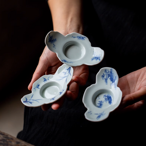 Handpainted Qinghua Teacup Holder