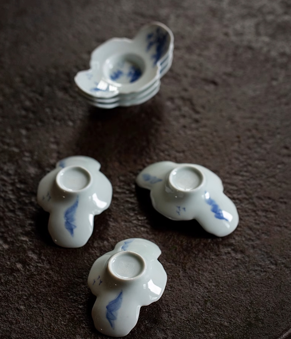 Handpainted Qinghua Teacup Holder