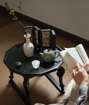 Handmade Traditional Tea Table - Black