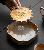 Copper Sun  Shino Ink Tea Tray #01