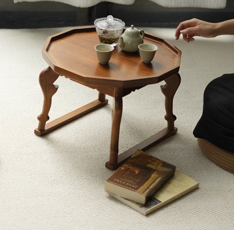 Handmade Traditional Tea Table - Brown