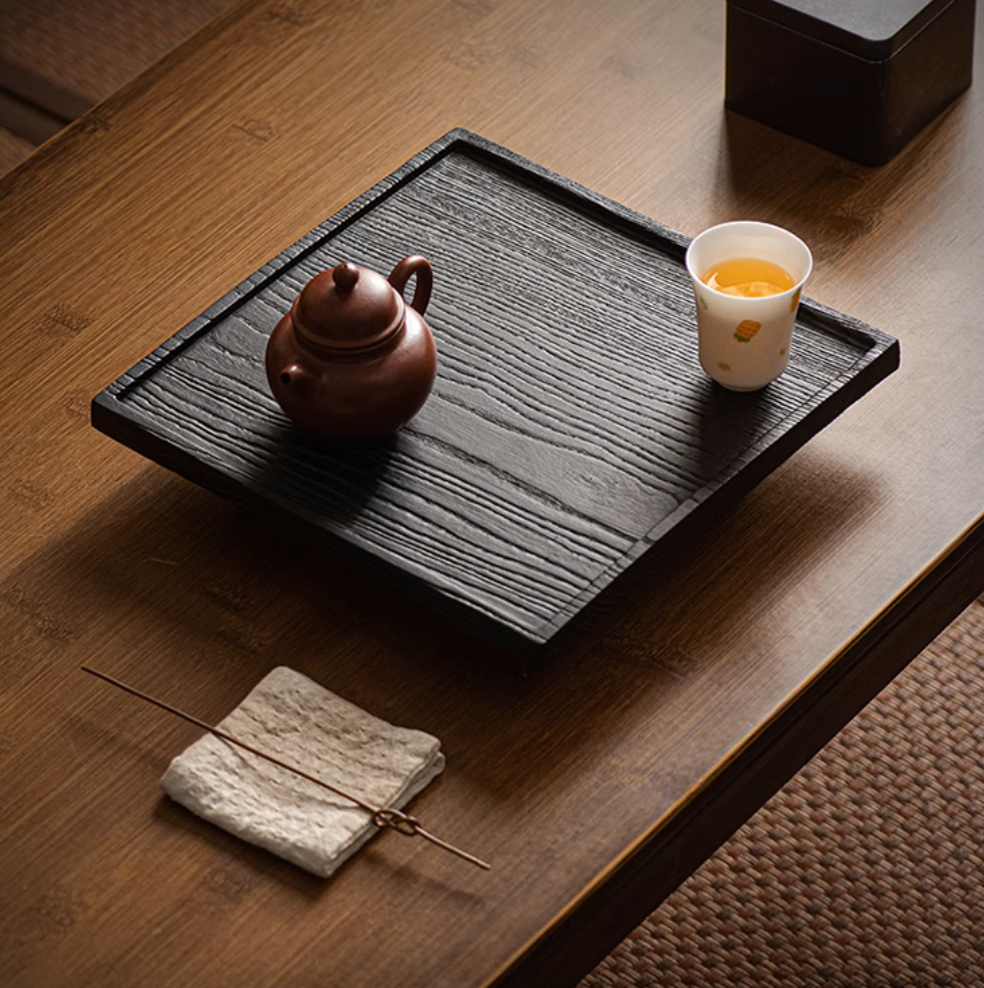 Four Legs Wooden Tea Tray/Table (S)