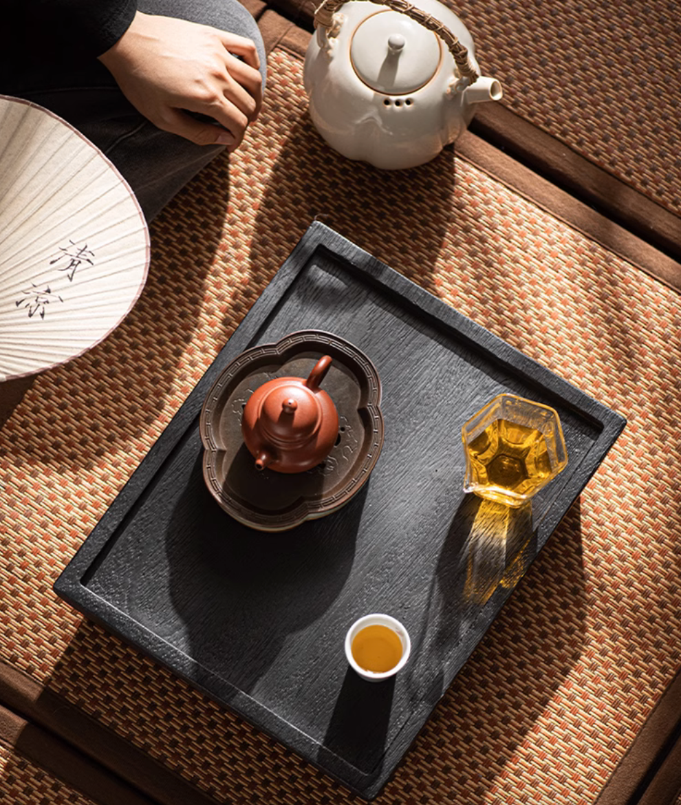 Four Legs Wooden Tea Tray/Table (L)