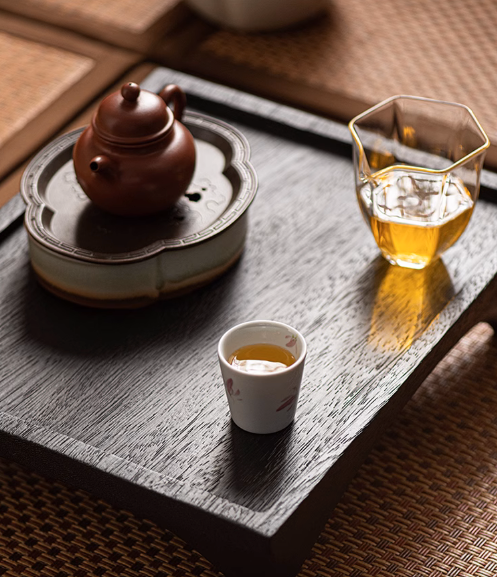 Four Legs Wooden Tea Tray/Table (L)