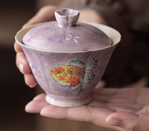 Handpainted Goldfish Gaiwan