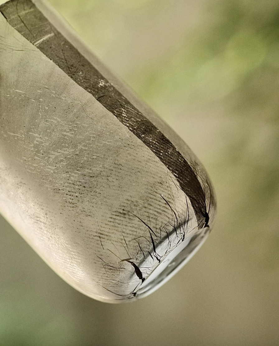 [Qin] Handblown Frost Glass Faircup- Tall