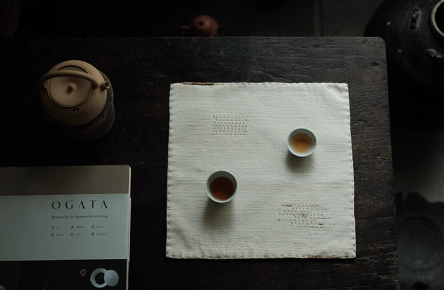 Hand-embroidered Tea Mate -Square