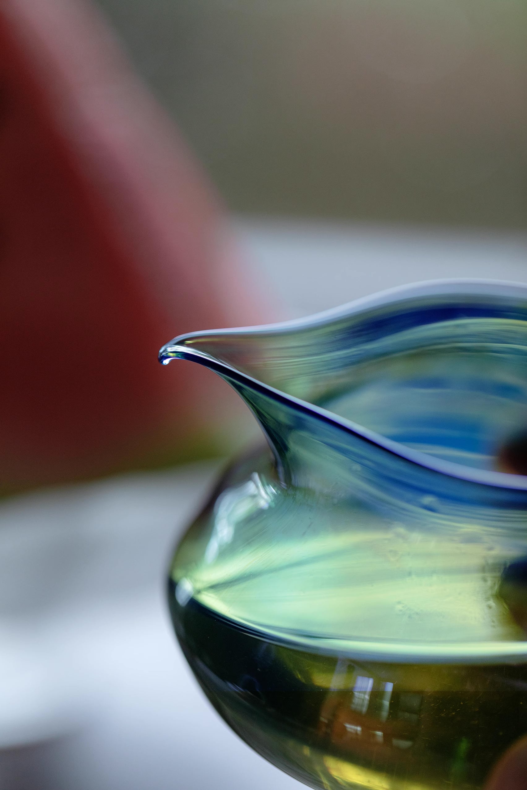 Hand Blown Glass Colorful Bird Faircup