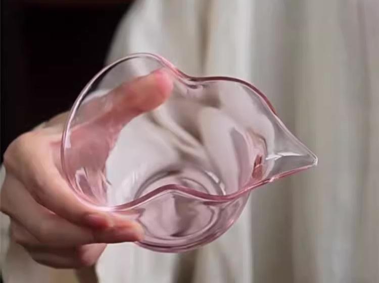 Pink Hand Blown Glass Faircup