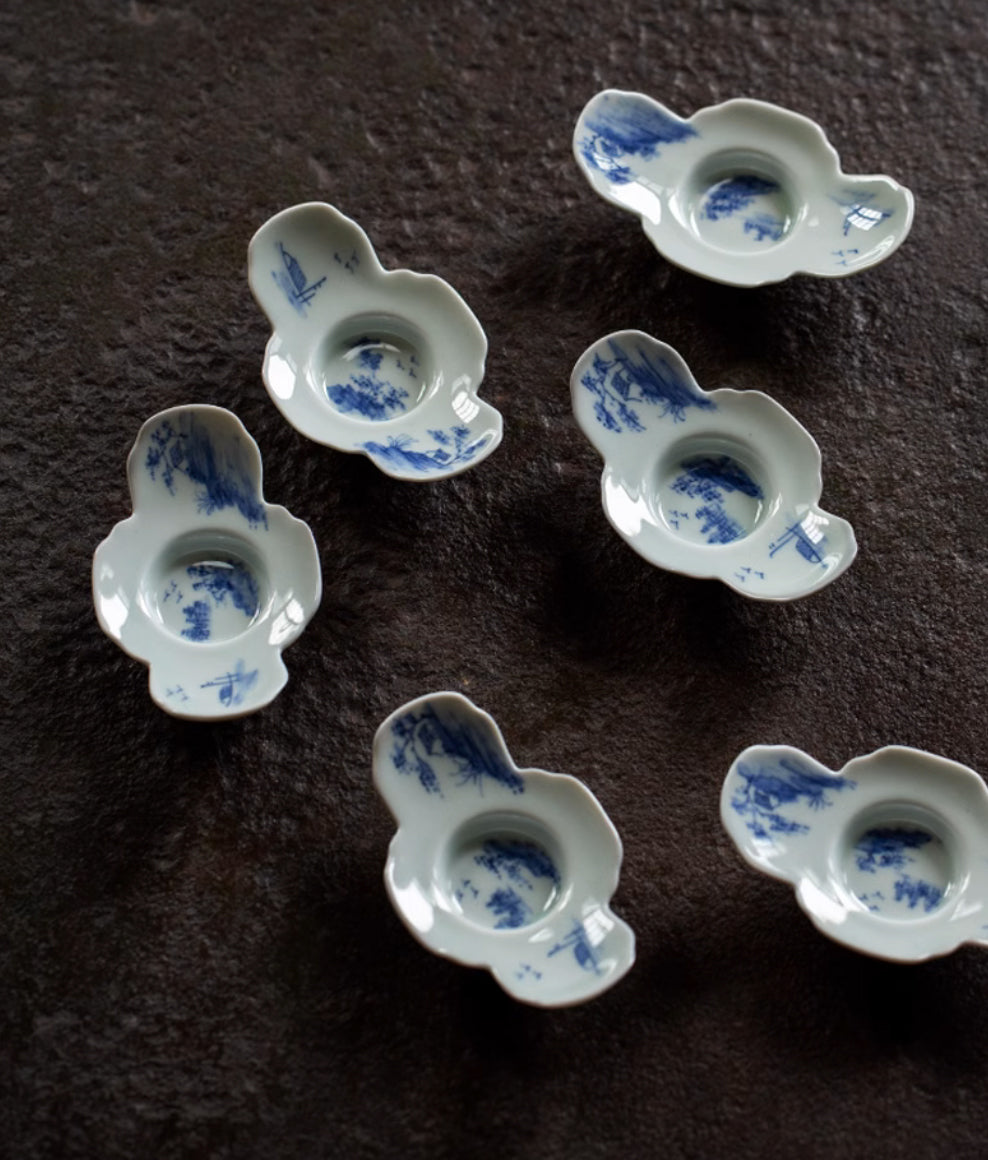 Handpainted Qinghua Teacup Holder