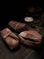 Persimmon Dyed Tea Ware Pouch