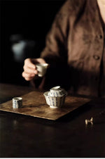 Handwritten Script Kintsugi Gaiwan
