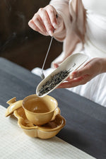 Minimalist Tripod Ceramic Tea Scoop (with a needle)