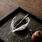 Bubble Leaf Glass Tea Scoop