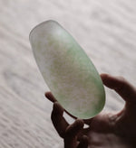 Handmade Cloudy Green Glass Tea Scoop (with a needle)