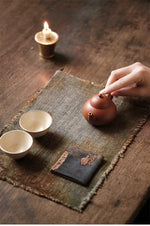 Plant Dyed Linen Tea Mat