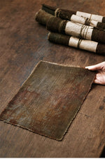 Plant Dyed Linen Tea Mat