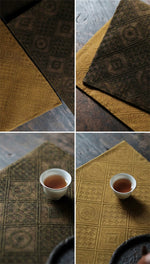Chinese Coin Jacquard Embossed Tea Mat