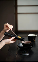 Lacquered Wood Tea Scoop