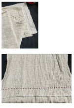Handwoven Crinkled Raw Linen Scarf