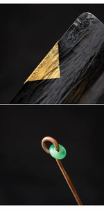 Lacquered Wood Tea Scoop