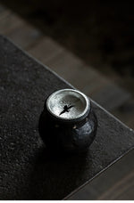Drum Tea Waste Jar (Jian Shui) with Tin Lid