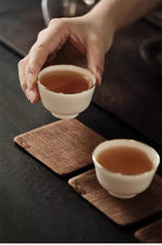 Double Sided Xiangyun Sha Saucer (set of two)