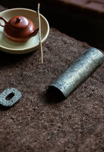 Handwoven Persimmon Dyed Ramie Tea Mat