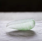 Handmade Cloudy Green Glass Tea Scoop (with a needle)