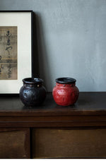 Drum Tea Waste Jar (Jian Shui) with Tin Lid