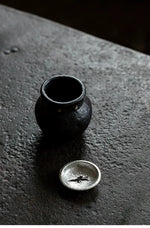 Drum Tea Waste Jar (Jian Shui) with Tin Lid
