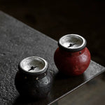Drum Tea Waste Jar (Jian Shui) with Tin Lid