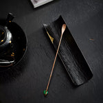 Lacquered Wood Tea Scoop