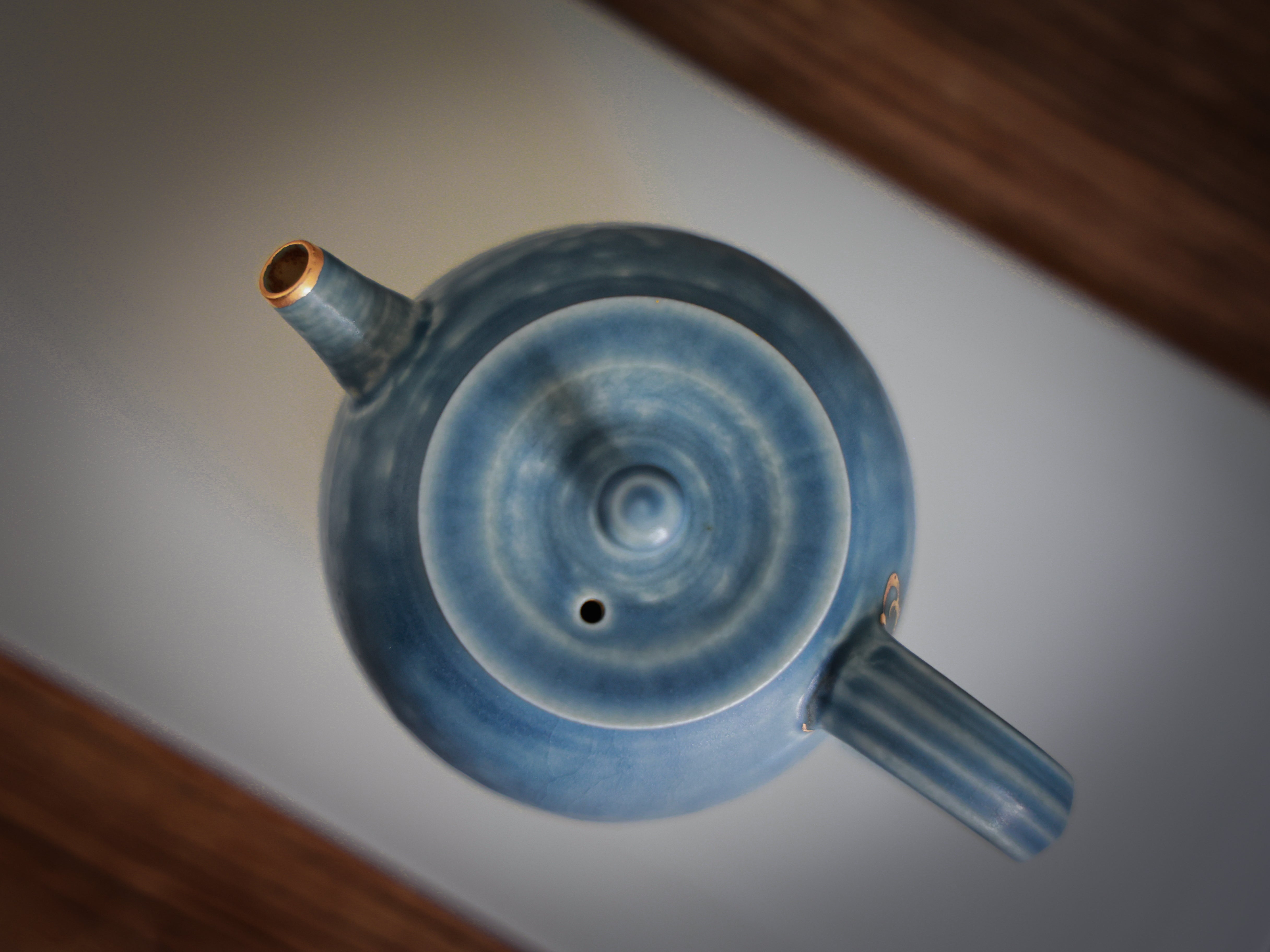 Marine Blue & Happiness Teapot #1