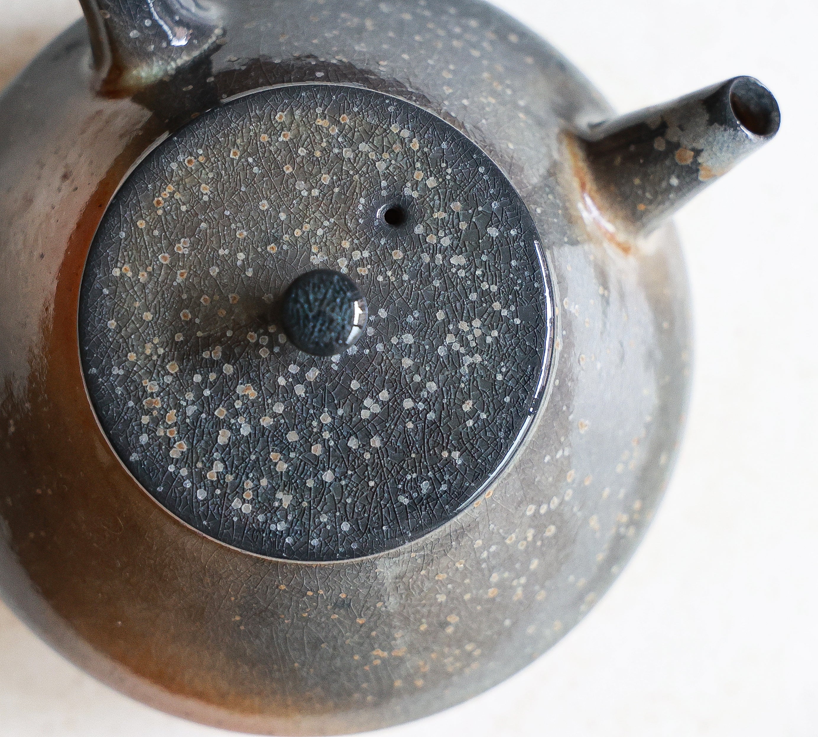 Night Snowing  Woodfired Teapot