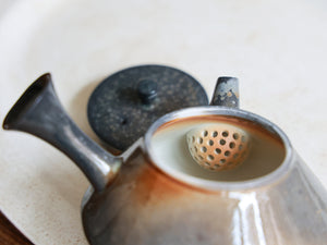 Night Snowing  Woodfired Teapot