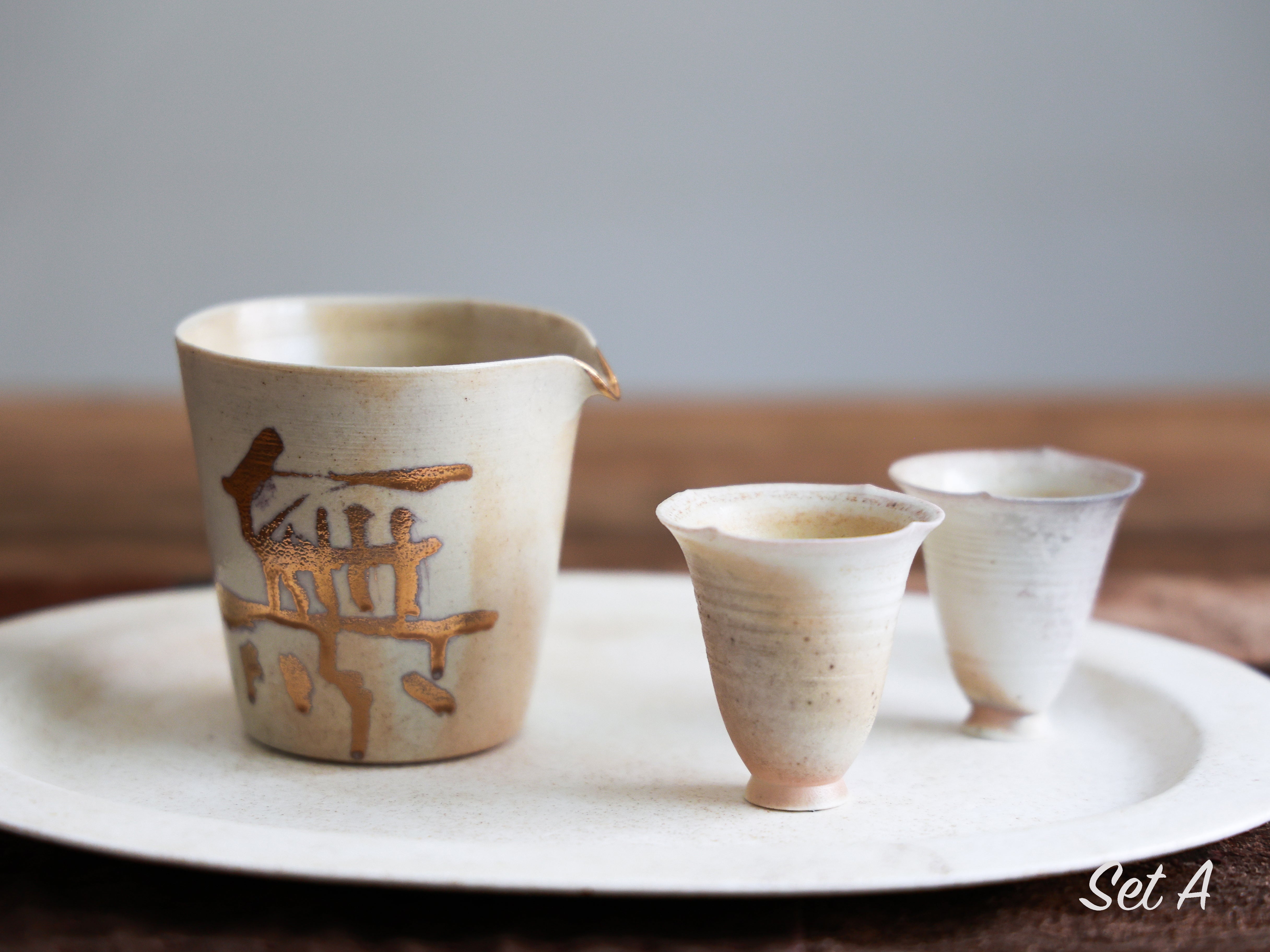 Handpainted Characters Woodfired Faircup