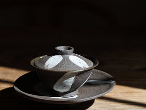 White Brush Gaiwan (with a saucer)