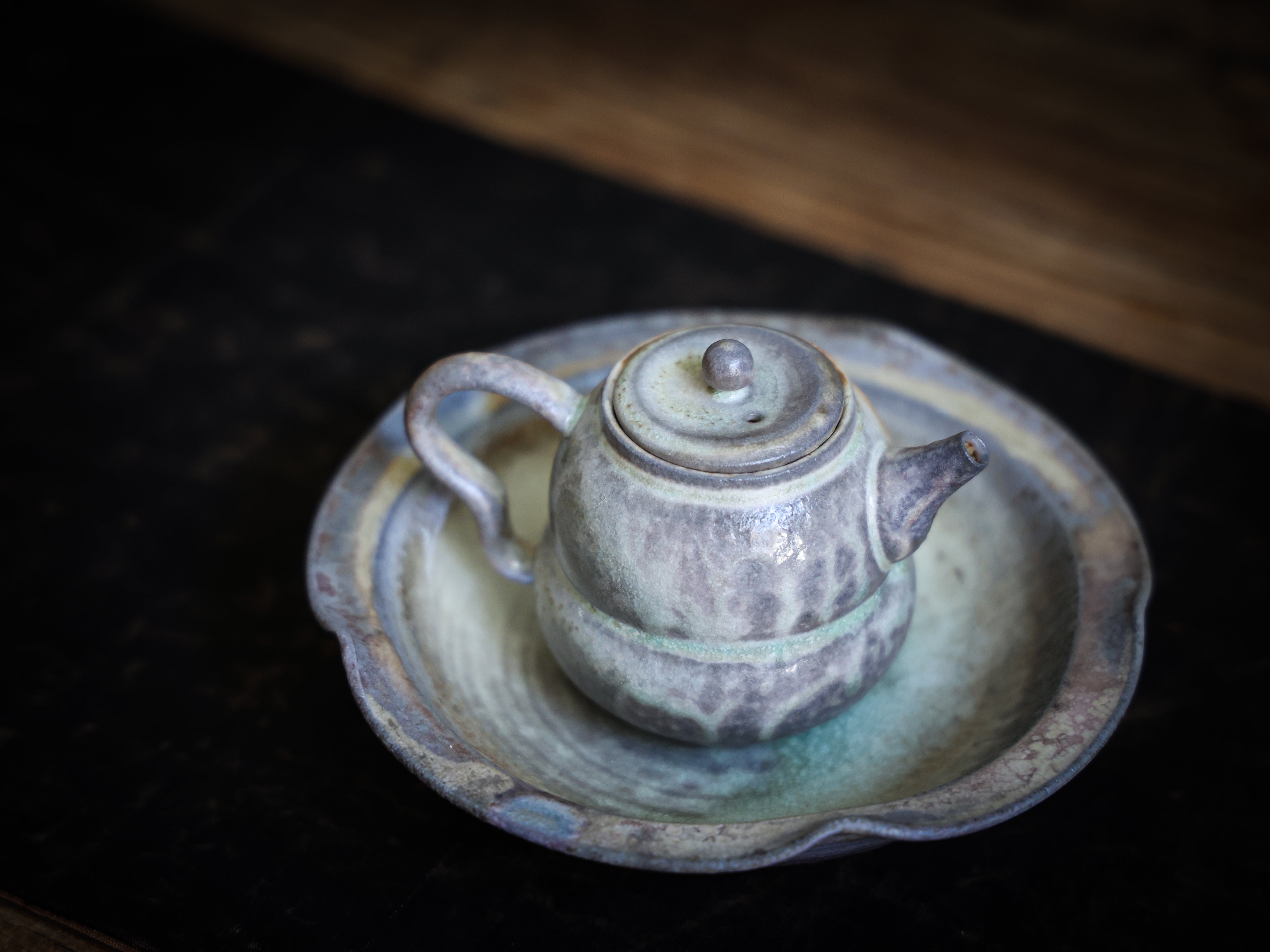 Ear handle Woodfired Teapot