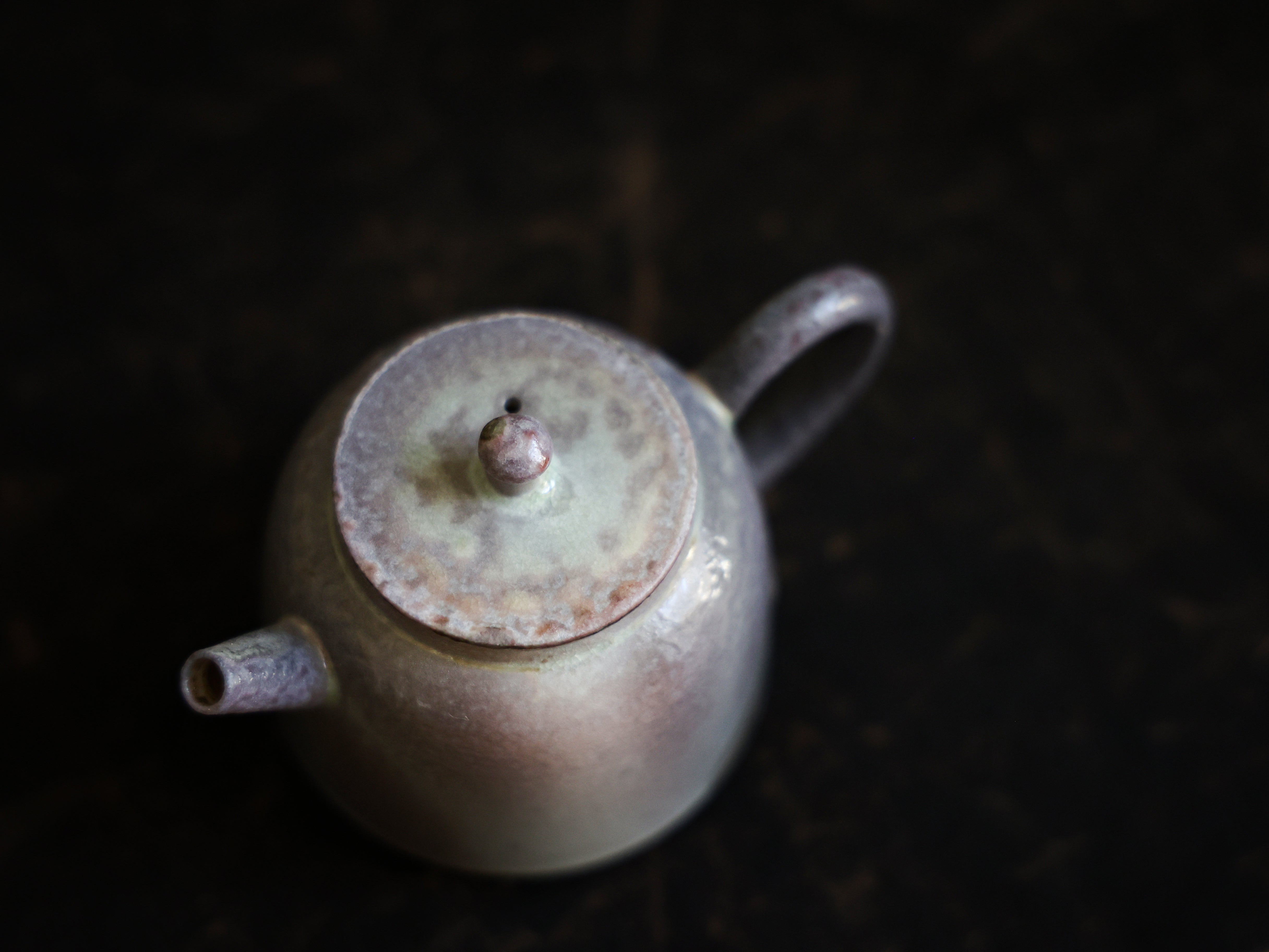 Dusty Purple Woodfired Teapot