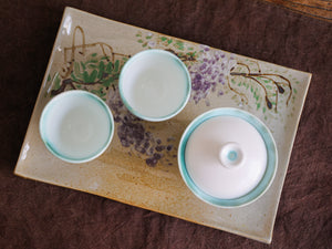 Spring Wisteria Tea Tray