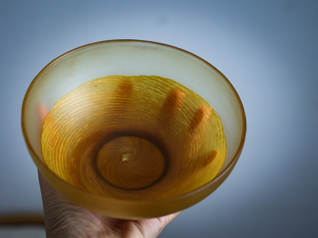 Amber Glass Tea Bowl