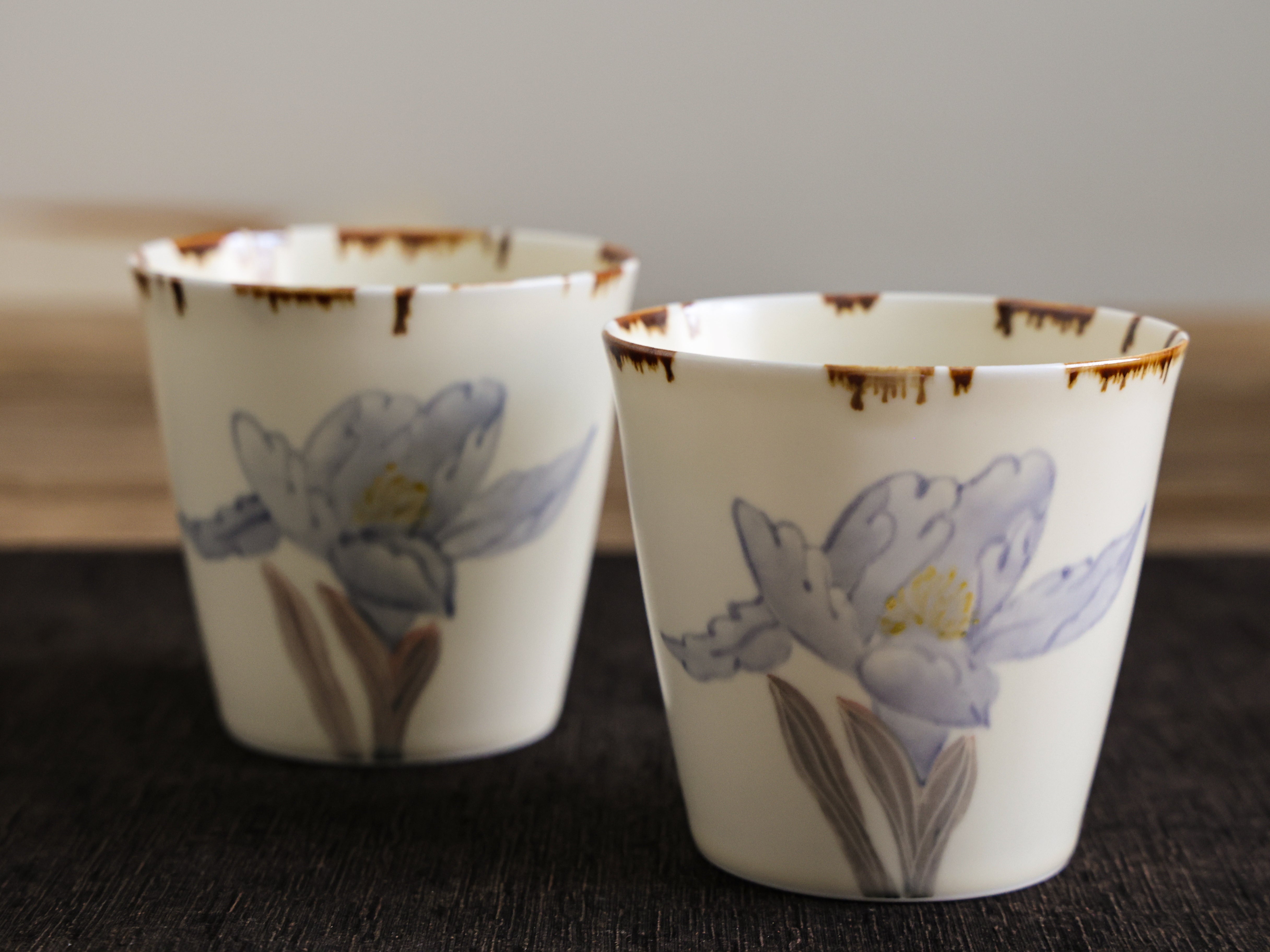 Hand-painted Iris Cup