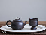 Hand carved Character Fu (福) Woodfired Teapot #02