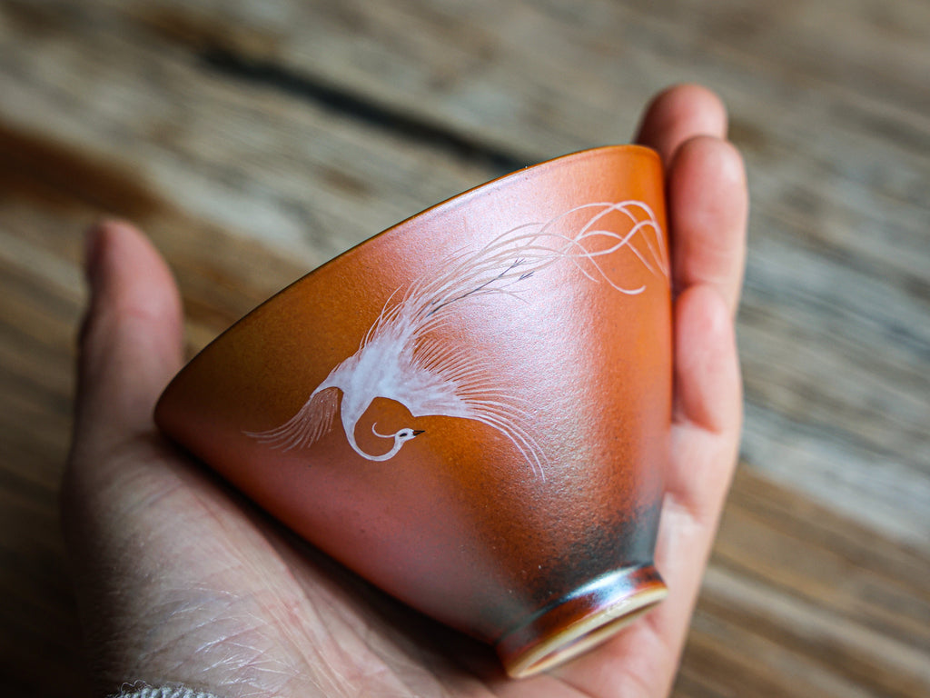 Handpainted Phenix Woodfired Teacup - Tall