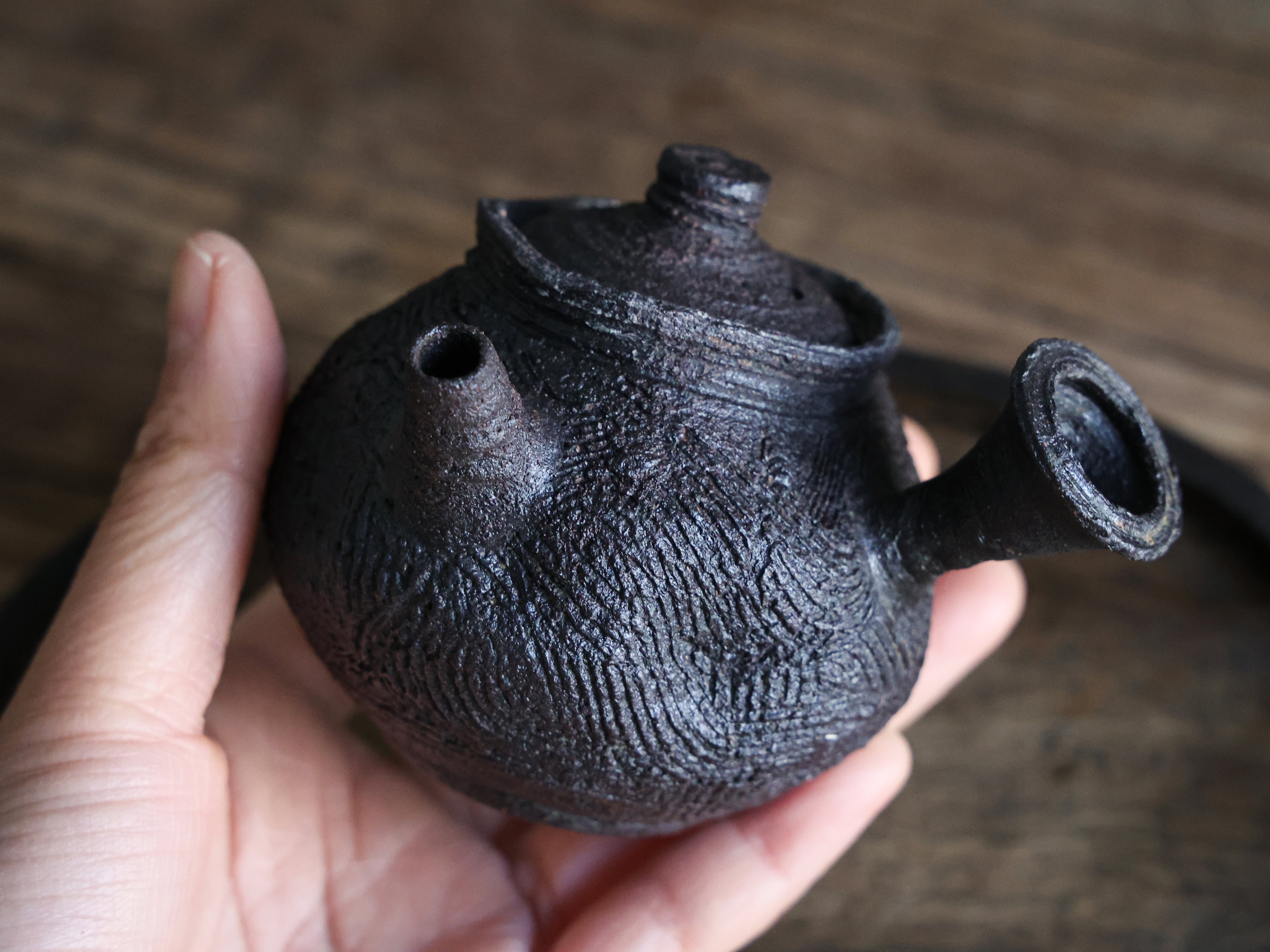 Wabisabi Black Teapot #004