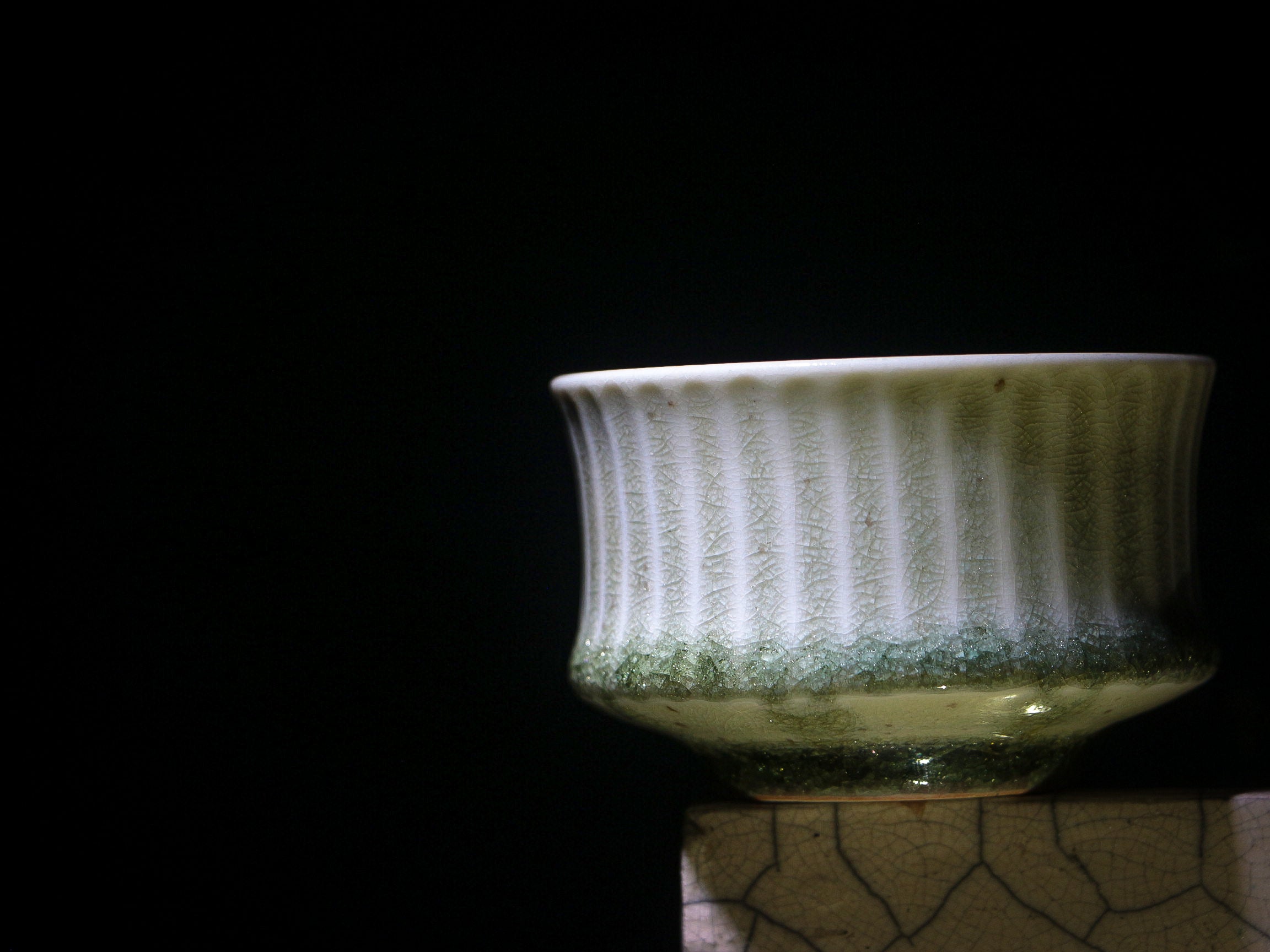 Cracked Emerald Teacup