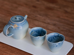 Marine Blue & Happiness Teapot #2