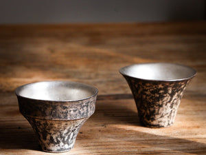 Leopard Skin Silvered Teacup