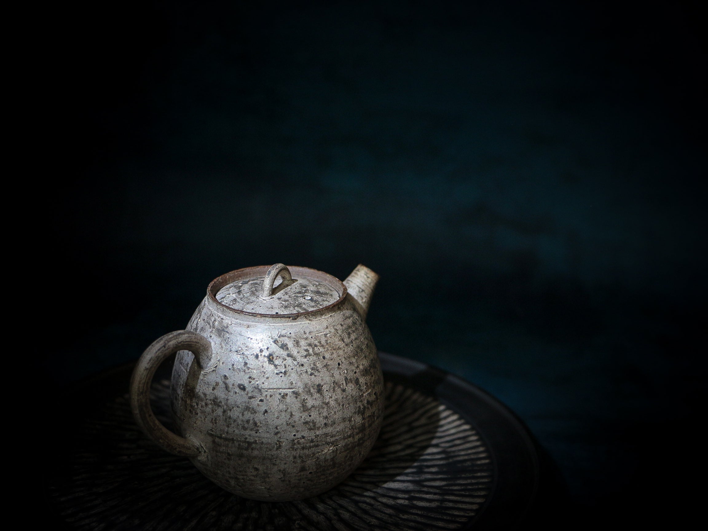 Delicate Silvered Teapot